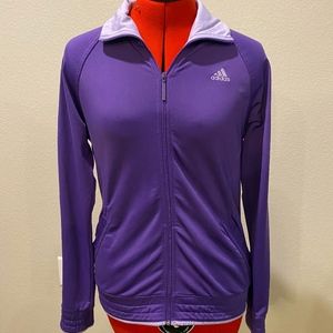Adidas Womens Track Jacket - Purple Size Med